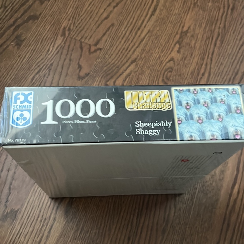 Schmid Ultra Challenge 1000 Piece Sheepishly Shaggy Dog Jigsaw Puzzle New Sealed - Picture 3 of 3